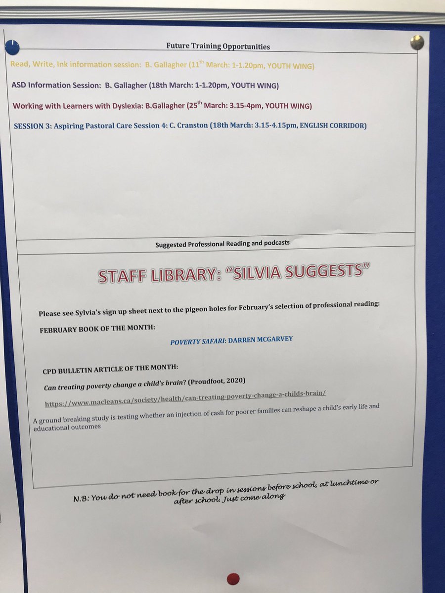 KSSLT1's tweet image. This week’s professional development opportunities @KnightswoodSec #learningtogether