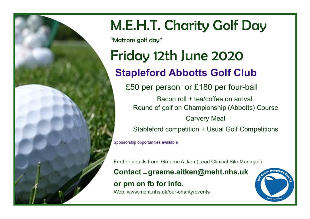 GraemeAitken8's tweet photo. @DYoung90 &amp; I are hosting our 4th Charity golf day.
Raising funds for the Dementia Project at Broomfield Hospital.
We are also looking for sponsors for each hole and the competitions.
RT's appreciated.
After party from 7pm-midnight for non golfers.
Hopefully see you there.
G.. https://t.co/5rDxLGbA9U