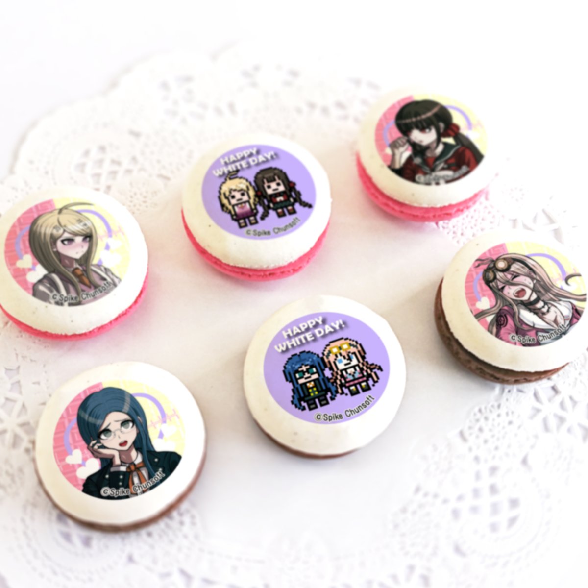 プリロール公式 キャラケーキ マカロン ニューダンガンロンパv3 ホワイトデースイーツ好評発売中 キュートな ホワイトデーケーキ マカロンが登場 全商品購入特典缶バッジ付きで全国へお届け 3 7 土 までのご注文 で3 14のお受け取りが