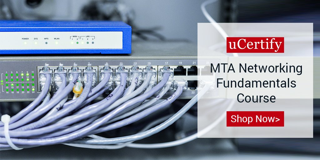 uCertify's tweet image. Prepare for MTA Networking Fundamentals Certification with @uCertify: bit.ly/2TbVwcu

#MTA #NetworkingFundamentals #Networking
