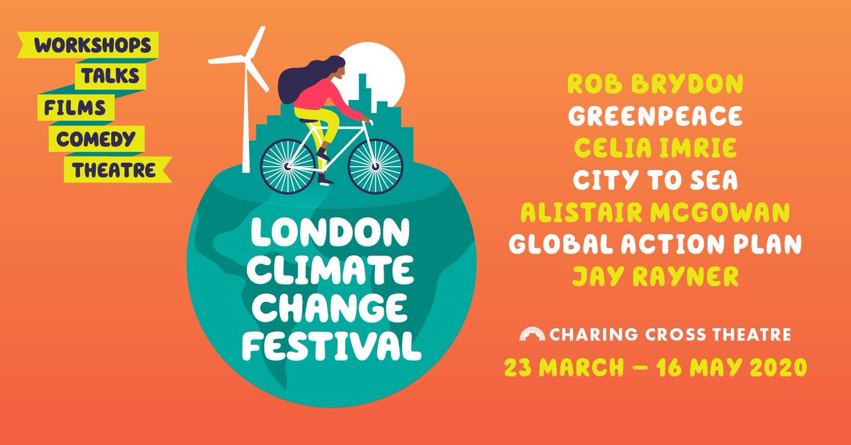 joestilgoe's tweet photo. Excited to be part of @ldnclimatefest Join us for 8 weeks of Workshops, Talks, Film, Comedy &amp; Theatre @CharingCrossThr Your Planet Needs You! Find out how you can ACT NOW and make a difference https://t.co/ZCAtRhjSKB #ldnclimatefest #climatechange https://t.co/2M2PlURZsI
