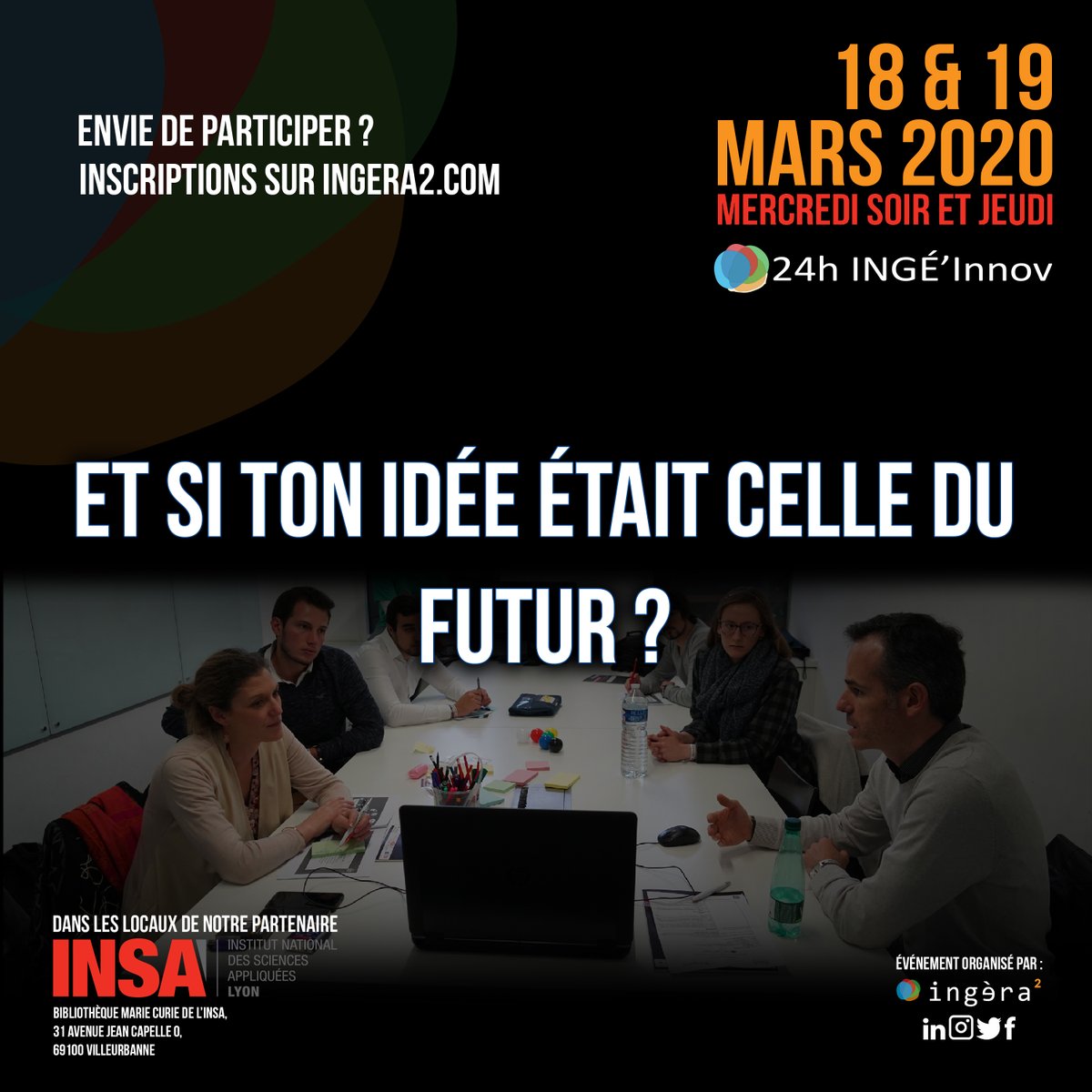 Dernière ligne droite pour s'inscrire aux 24h ingé'innov !

Plus d'infos : ingera2.com/comment-sinscr…