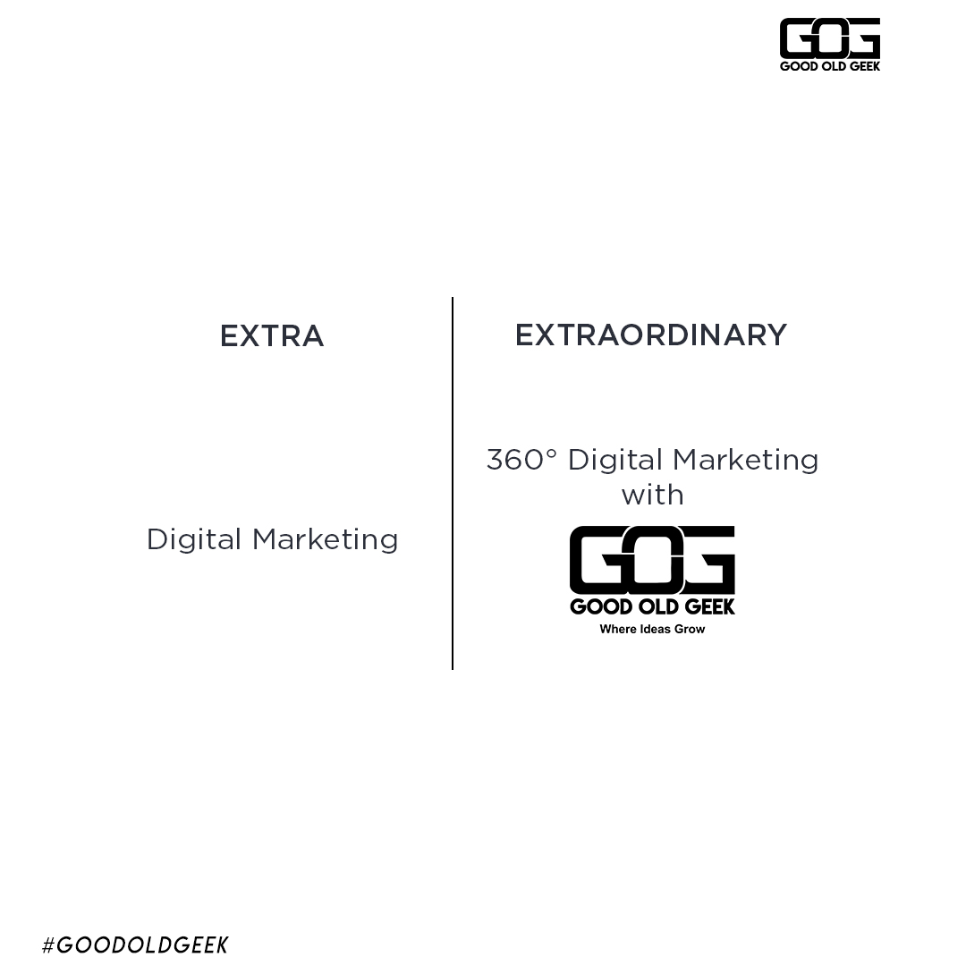 goodoldgeek's tweet image. In the Zamana of Extraordinary why accept only Extra?

In the sphere of Digital Marketing, choose the extraordinary partner Good Old Geek.

#ExtraFormat #SocialMediaMarketing #DigitalMarketing #Trending #LatestTrend #TrendingNow #TrendingFormat #TopicalSpot #GoodOldGeek #gog