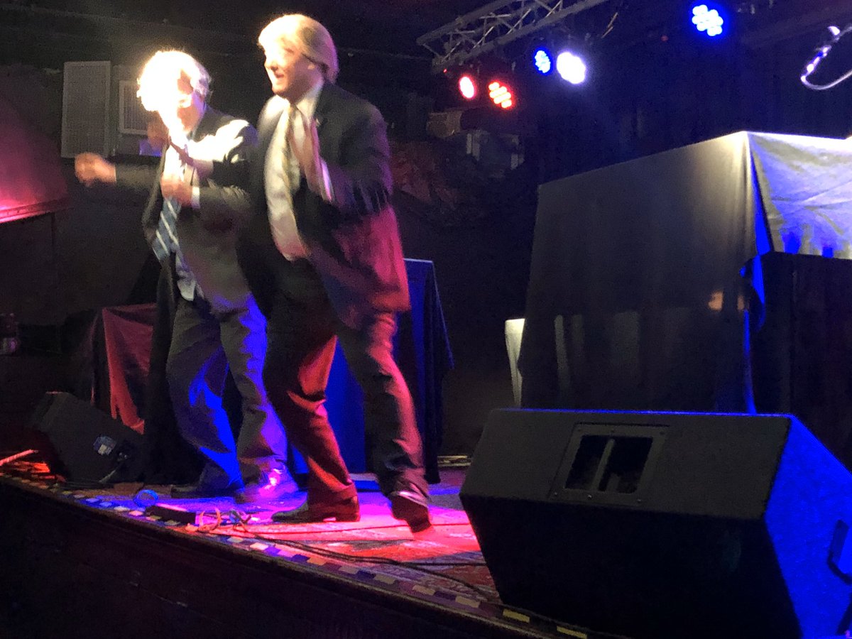 I saw <a href="/trumpvsbernie/">TRUMP VS. BERNIE 2020!</a> in NH in 2016 and again last night in CT, it was brilliant in 2016 but last night was transcendent. Please go see <a href="/JAdomian/">James Adomian</a> and <a href="/TonyAtamanuik/">Moved To Bluesky</a> on this tour if you can, they’re doing the funniest and most incisive American political comedy there is.