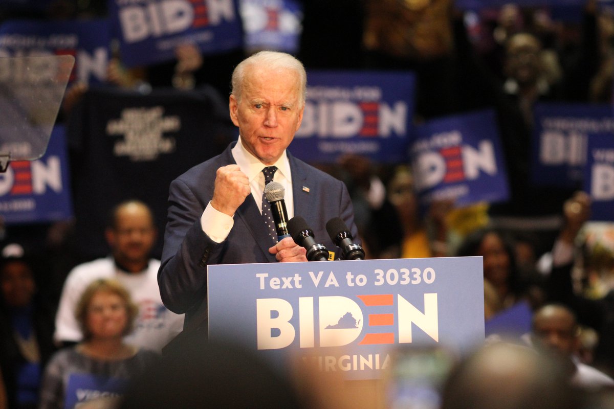 cwaugaman's tweet photo. Last of the #Elections2020 coverage, at least until the end of the summer. Less than two days until #SuperTuesday here in VA. Tonight senior @thecartermarks5 covered the @JoeBiden Rally in Norfolk w/ @timkaine @TerryMcAuliffe Not bad for his first official photo shoot. https://t.co/bJf2rPI8pR