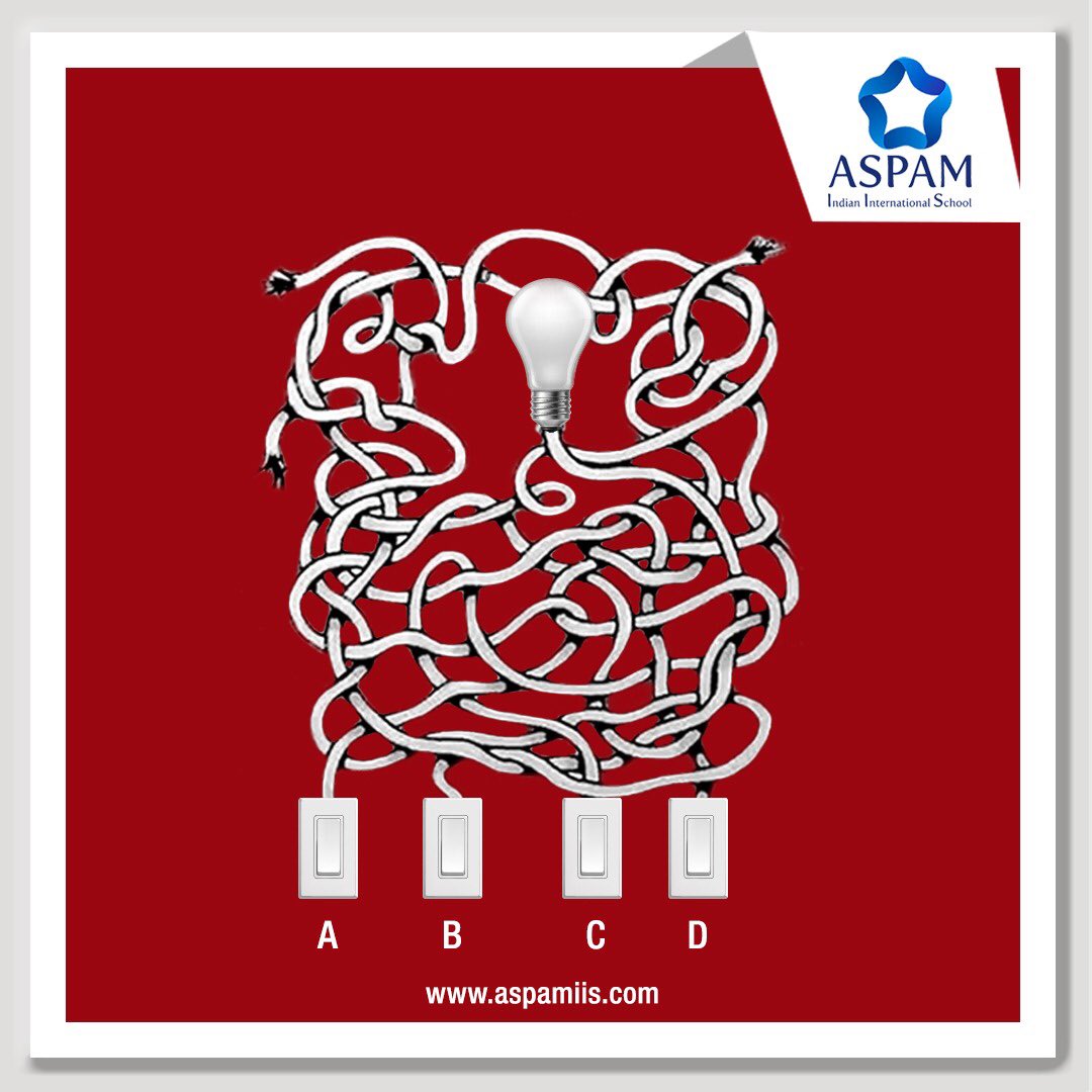 ASPAMIISuae's tweet photo. Guess, which switch will turn on the light?
https://t.co/GhZuKIEAYK
#ASPAMIIS #picture #fun #guess #brainteasers #game #puzzlelover #puzzleaddict #puzzletime #pictureriddle #puzzlemania #brainteaser #puzzlegram #puzzlegames #braingames #clues #puzzlefeed https://t.co/3yhNmsHTqL