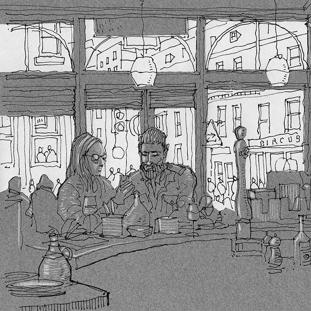 Shoreditch tapas. Black fine liner and white gouache highlights
.
. .
.
.
.
.
#shoreditchsketcher #sketch #sketchbook #sketching #sketches #sketchers #sketches #sketchdrawing #illustrationsketch #londonsketchbook #london #architecturesketch #londonsketch… ift.tt/2TwcGQW