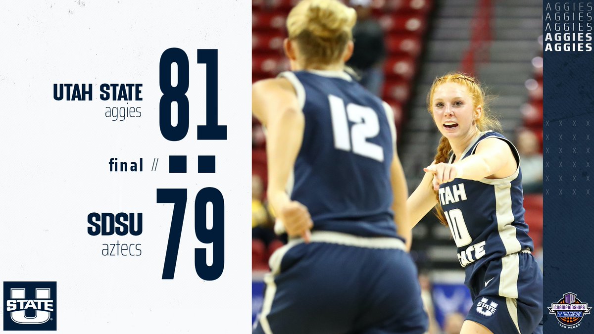 SURVIVE and ADVANCE‼️

Aggies knock off 6-seed San Diego State in overtime behind 2️⃣9️⃣ points from <a href="/bassetthound12/">Hailey Bassett</a>!

#AggiesAllTheWay