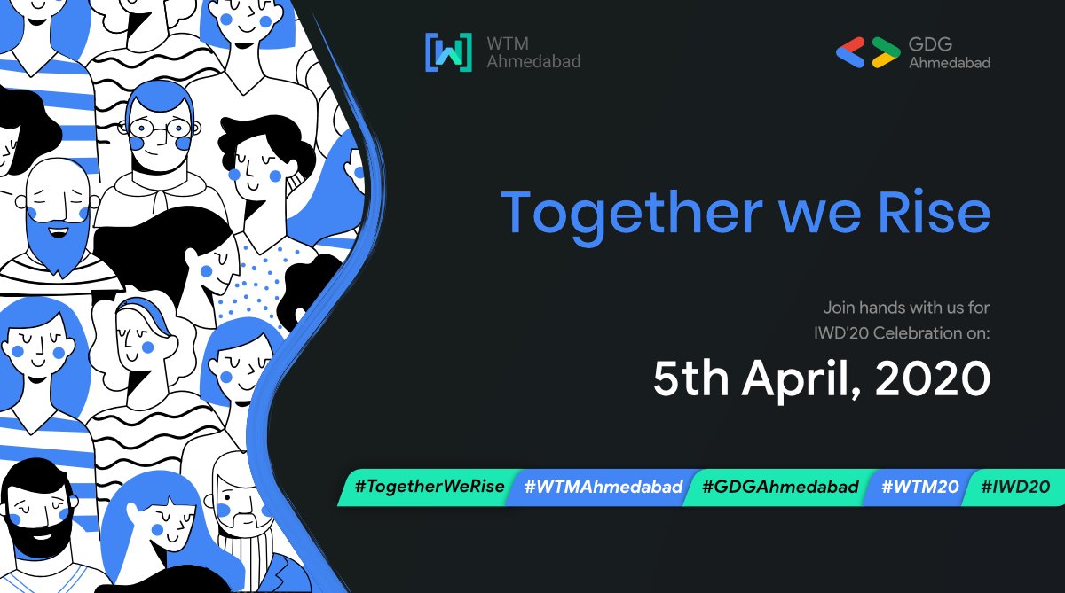 WTMAhmedabad's tweet photo. Women are the greatest influencers to society.

There is no limit to what we as women can achieve. 

It takes us immense pleasure to announce the date of #IWD2020

🥁 Date: April 5, 2020 🥁

*Let's Celebrate our Uniqueness!* 🎊

#TogetherWeRise #IWD20 #WTMAhmedabad #GDG https://t.co/JZphLNtn63