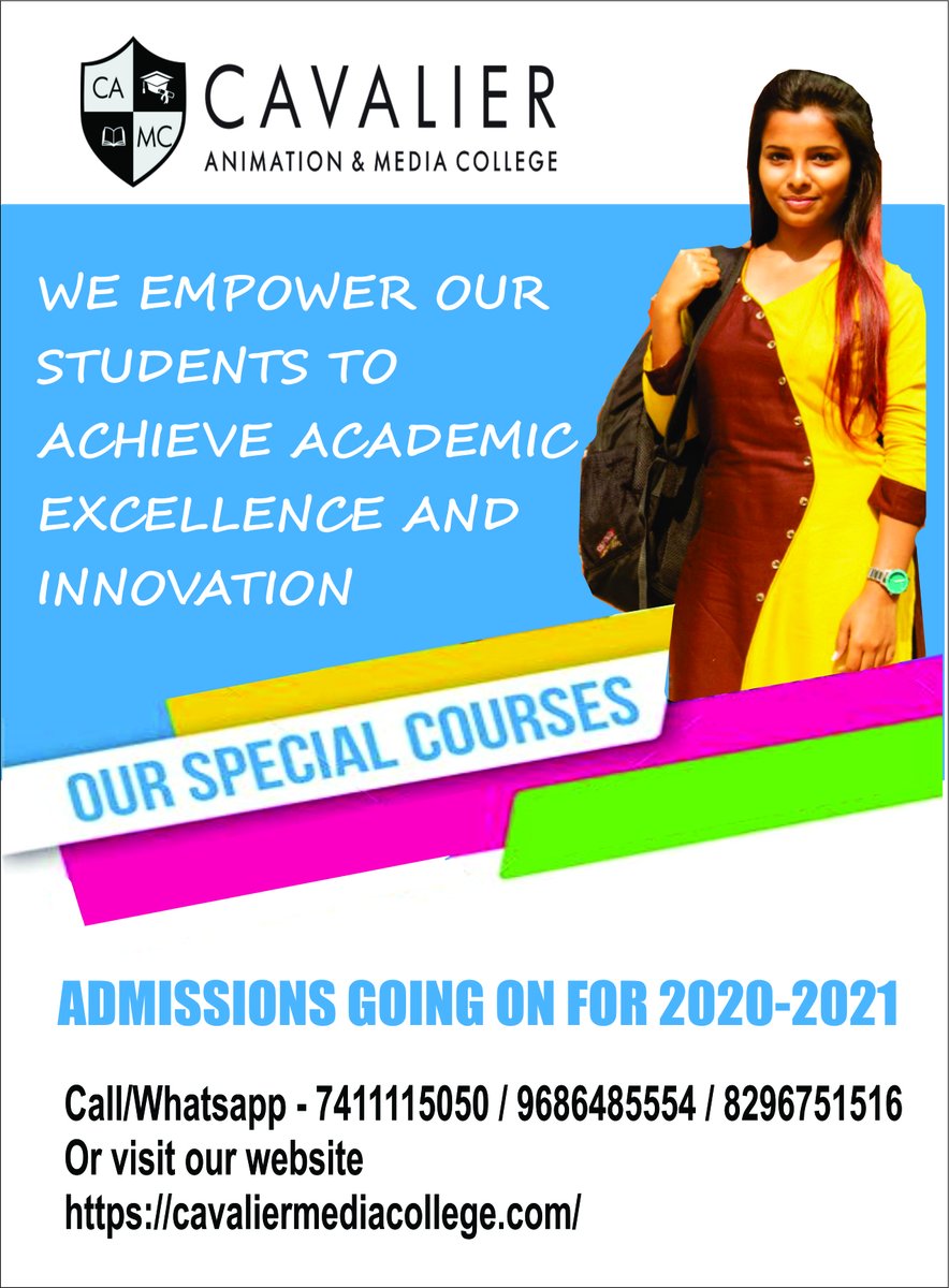 cavanimation's tweet photo. ADMISSION OPEN FOR 2020 -2021
For more details
CALL/WHATSAPP - 7411115050 / 9686485554 / 8296751516 https://t.co/aJSGuC3slh