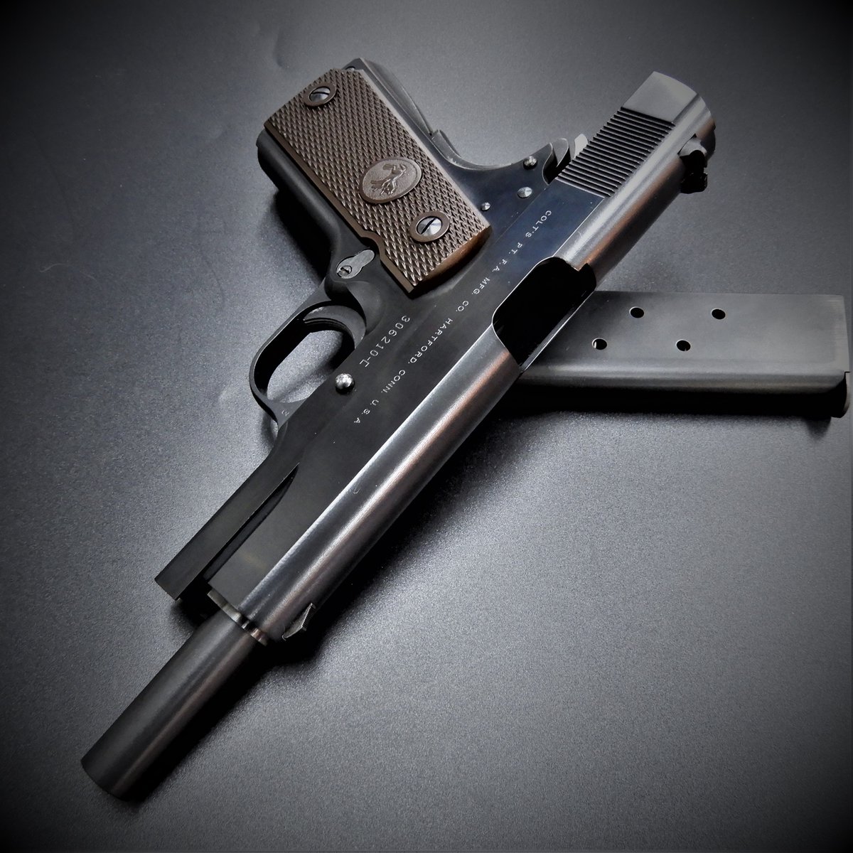 SFBC_GURKHA's tweet photo. ◆エラン Pre 70 DUOモデル 発火モデルガン
【標準中古B】148,500円
Pre.70とは
70年代に製造されていたMk.Ⅳ SERIES'70の前身。
1960年代に製造、販売されていたMk.Ⅲモデルです。
https://t.co/W4rxHB86er
バイトM (`・ω・´)ゞ #Pre70 #ガバメントはいいぞ https://t.co/PYAQhXzwF5