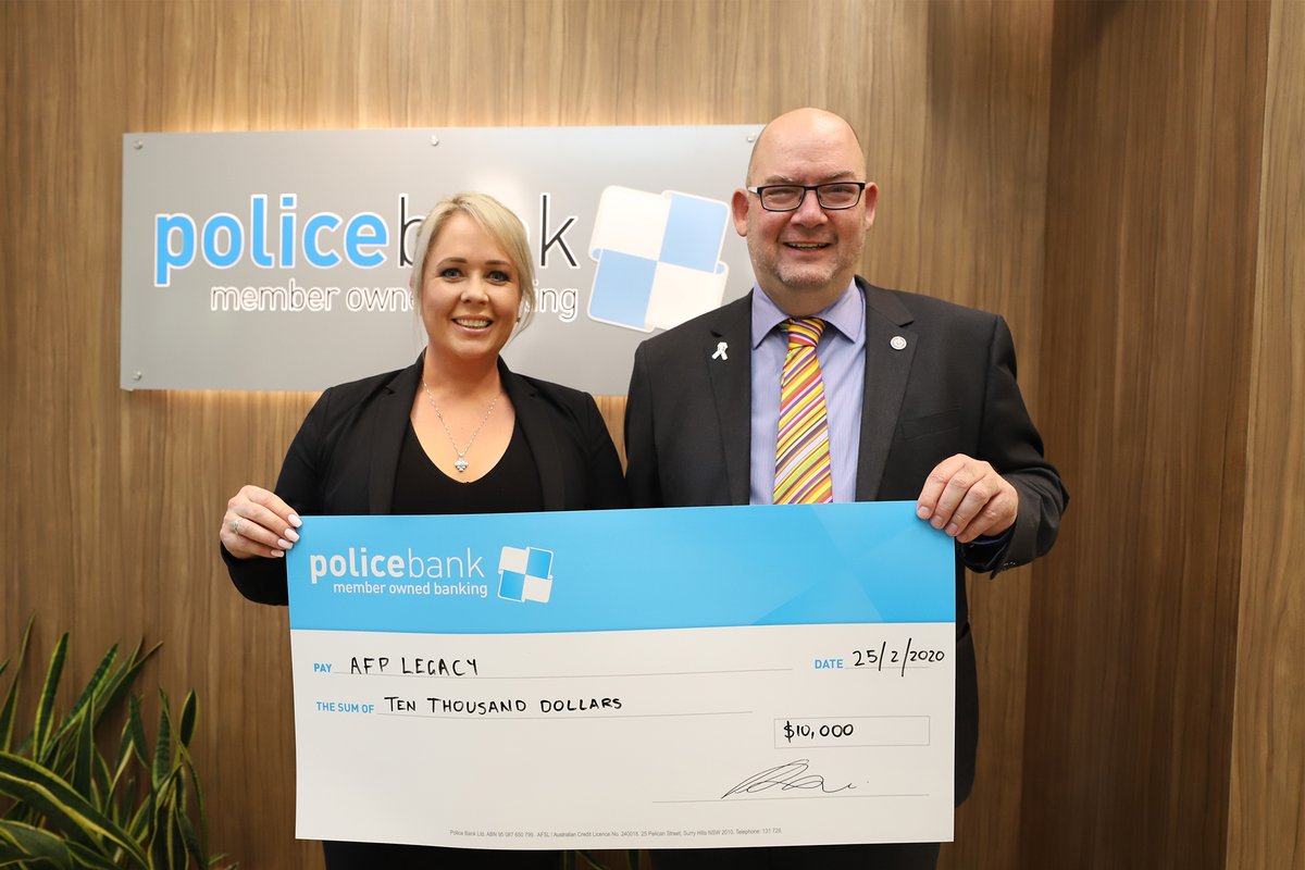 PoliceBankAU's tweet photo. After all your likes, comments and shares during #WeLovePoliceLegacy, we were proud to donate a total of $25,000 to @NSWPoliceLegacy, #AFPLegacy and #PoliceLegacyTasmania!
A big thanks to everyone who got involved, the love for our Police Legacies was well and truly felt! https://t.co/2qHOdiarck