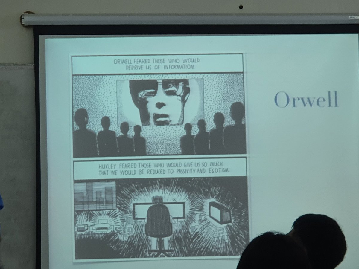 AcjAnand's tweet photo. #MSM As far as India is concerned the Huxley module is more relavent. The surplus flow of mixed content in social media has reduced our attention span. We spend more time on entertainment than the actual issues that affects us. Maybe we have become passive and egoistic. @ACJIndia https://t.co/C5lyWtFYg6