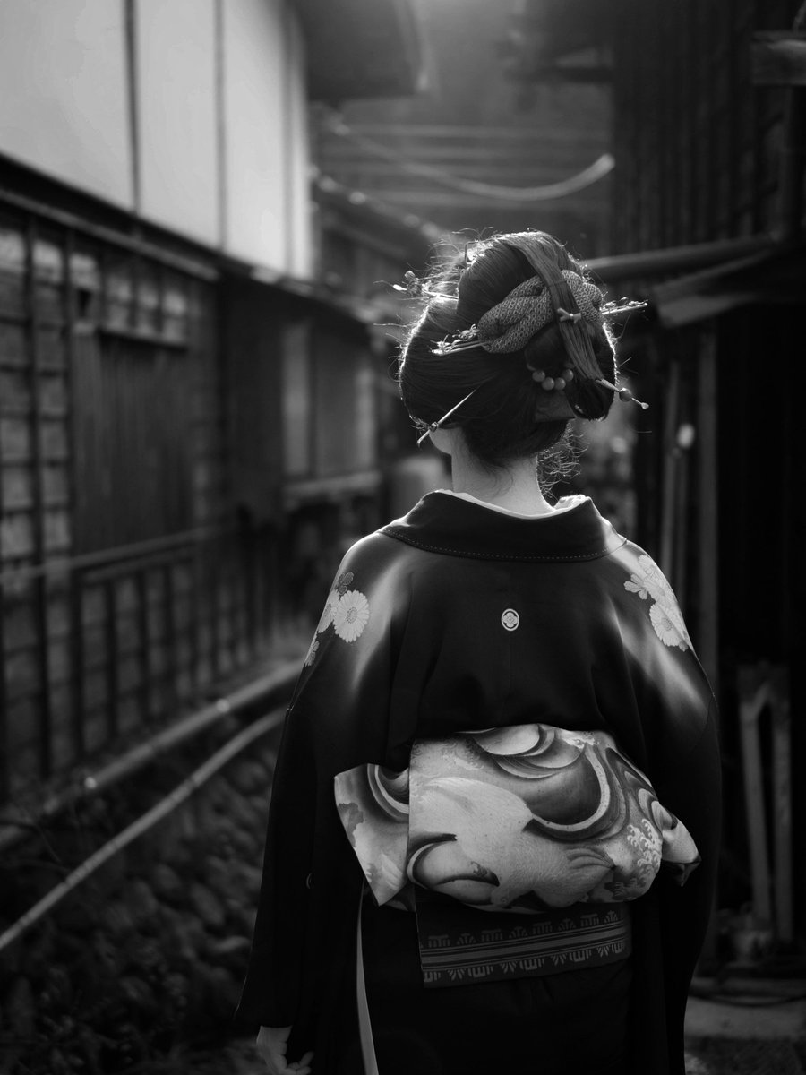 秋乃ろーざ בטוויטר 普段なかなかモノクロにしないけど 今回やってみよう 日本髪は自分で結ってます ヘアスプレーなし鬢付け油のみ 元結使用 髪型 水車 和装写真をモノクロにするとタイムトリップ アンティーク着物 日本髪