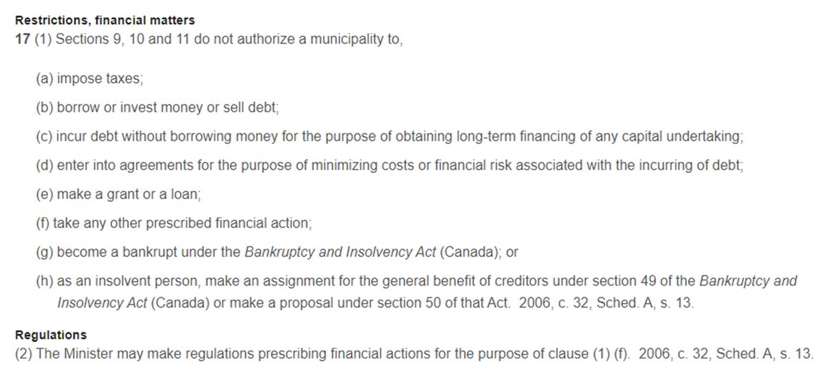 In which they do not abide by their own laws, twisting words and not citing proper statutes like in the municipal Act of Canada section 17 Restrictions, Financial Matters