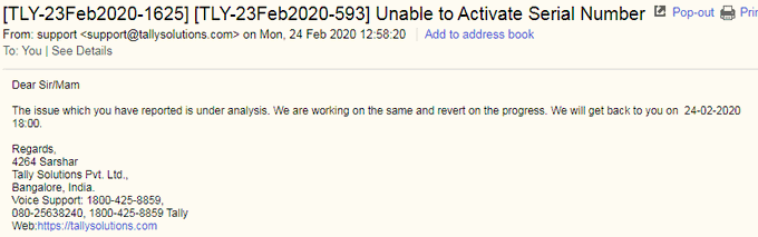 ZombieeMumbai's tweet photo. @tallysolutions Still Looking ???

Contacting since 23 Feb

More then One Week passed &amp; Visited Croma 2 Times in this Period.

Still No Solution Provided for Manufacturing Defect

Still Not willing to Replace Directly

#Tally
#TallySolutions
#Error
#NoReply
#TallyError
#Tally9ERP
#Wait
#Earliest https://t.co/QbL1GCEHIT