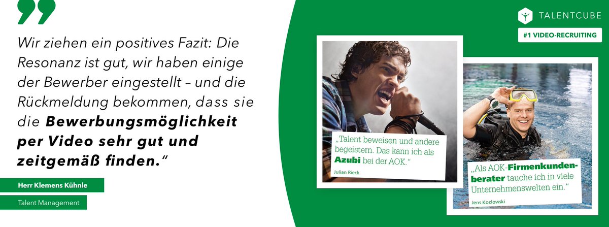 Über 200 Kunden vertrauen auf Talentcube und sind von den Erfolgen im Recruiting begeistert. Wir arbeiten jeden Tag daran, das einzigartige Bewerbungserlebnis für Sie und Ihre Kandidaten noch besser zu machen.💙bit.ly/2VCkXFy 
#VideoRecruiting #HR #Recruiting #trends