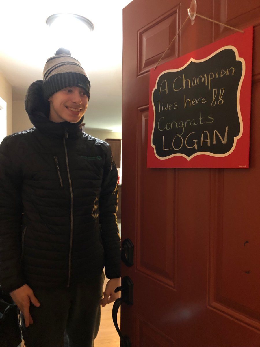 2magwooda2's tweet photo. ⁦@COWSICECREAM⁩ ⁦@SpecialOPEI⁩ our boy is home from the Canada winter games. So proud of him and team PEI. Nice to have the PEI touch runner there to great them https://t.co/HWtwGdzpmq