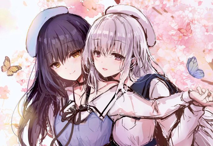 進行中のラフです
#オリジナル #悠莉 #瑠璃 #百合 