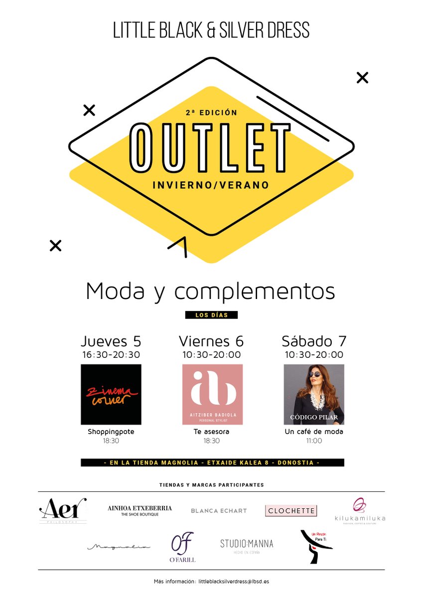 LittleBSDress's tweet photo. 𝕆𝕦𝕥𝕝𝕖𝕥 ℙ𝕖𝕢𝕦𝕖ñ𝕠 ℂ𝕠𝕞𝕖𝕣𝕔𝕚𝕠
Si aún buscas alguna prenda de invierno o si estás pensando en el verano, acércate a Magnolia este fin de semana donde encontrarás grandes ofertas, novedades y sorpresas. https://t.co/y6uEvEKVOu
#outlet #pequeñocomercio #sansebastian https://t.co/wHuEHOyhas