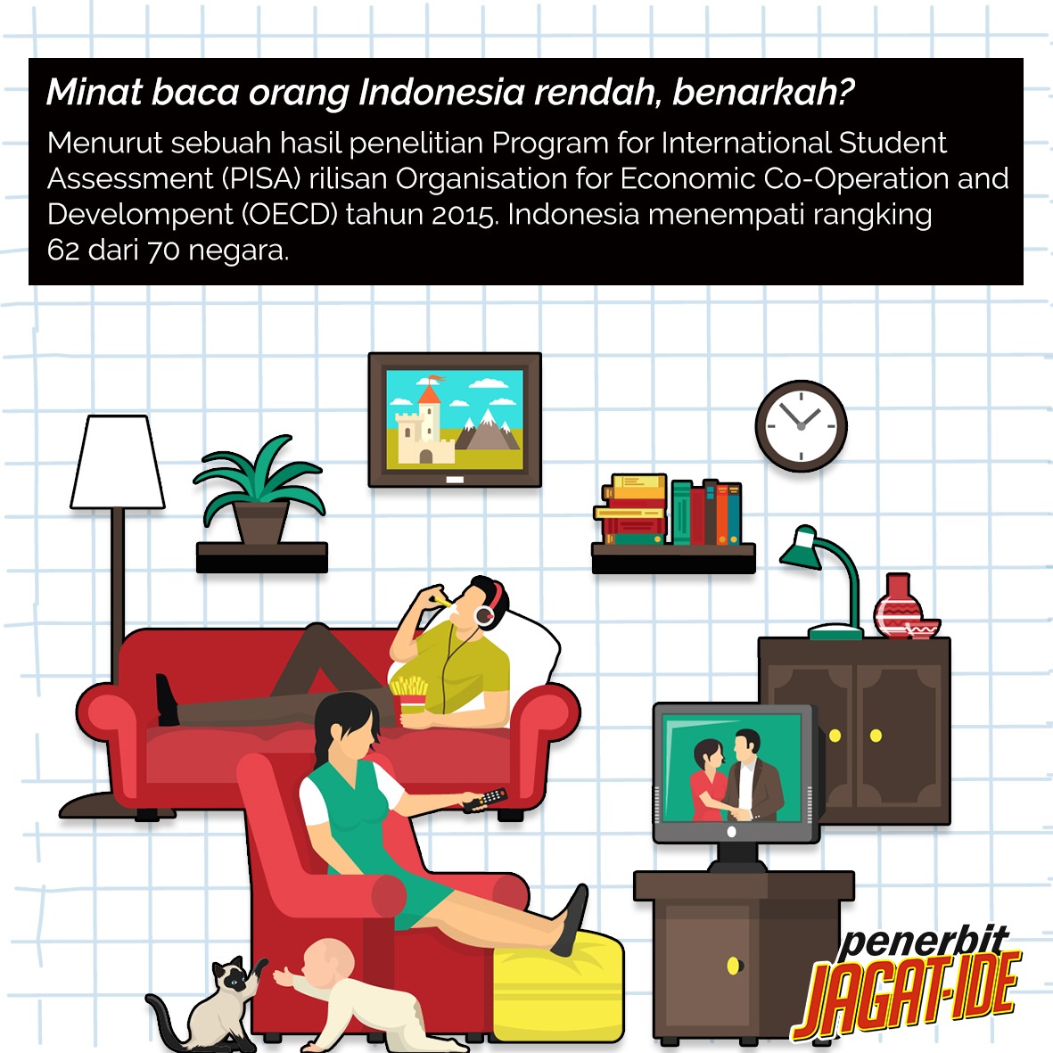jagatide's tweet photo. Rapor Indonesia dalam hal membaca di kancah dunia masih rendah. Beruntungnya saat ini  telah banyak pejuang literasi yang membuat akses untuk mendapatkan bahan bacaan bagi warga daerah terbuka. https://t.co/PWlZBrfqoy