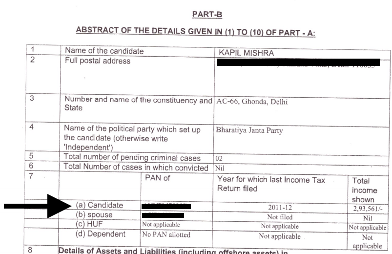 According to his Delhi Election 2020 affidavit, Kapil Mishra has NOT filed his income tax returns since 2012. 

Now that I'm pursuing him, coward has blocked me since last night.

This 'gaddar' is liable for 7 years jail under Sec. 276CC for hiding income.

Will do the honors :)
