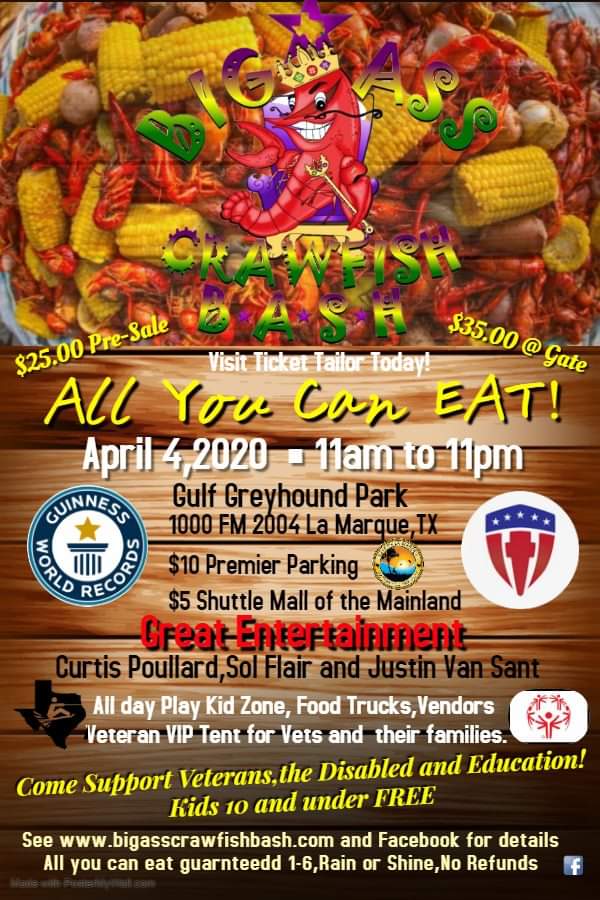 stefsev72's tweet photo. April 4th! All you can Eat...
#camphope #ptsdAwareness #specialolympics #texasadaptiveaquatics #crawfish #zydeco #justinvansantband #tickettailor #solflair #curtispoullard https://t.co/hqbkn50LPV
