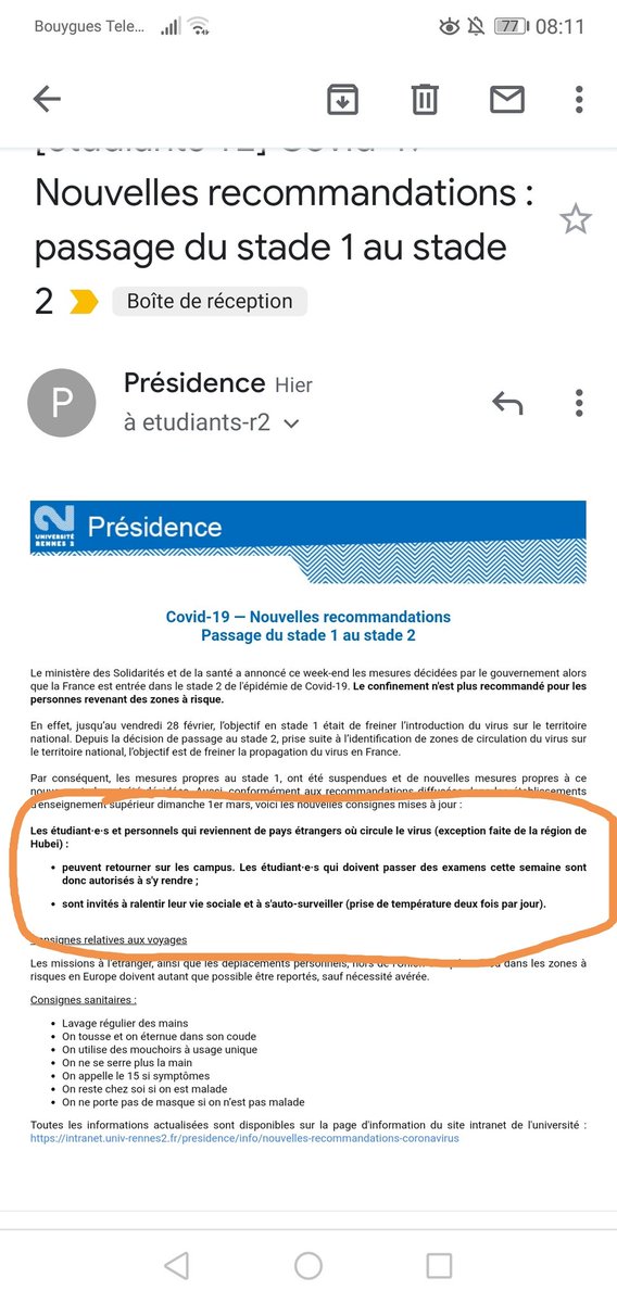 RbnBapt's tweet photo. Étrange ce mail de la présidence de #Rennes2 https://t.co/OQSMEGBBhN