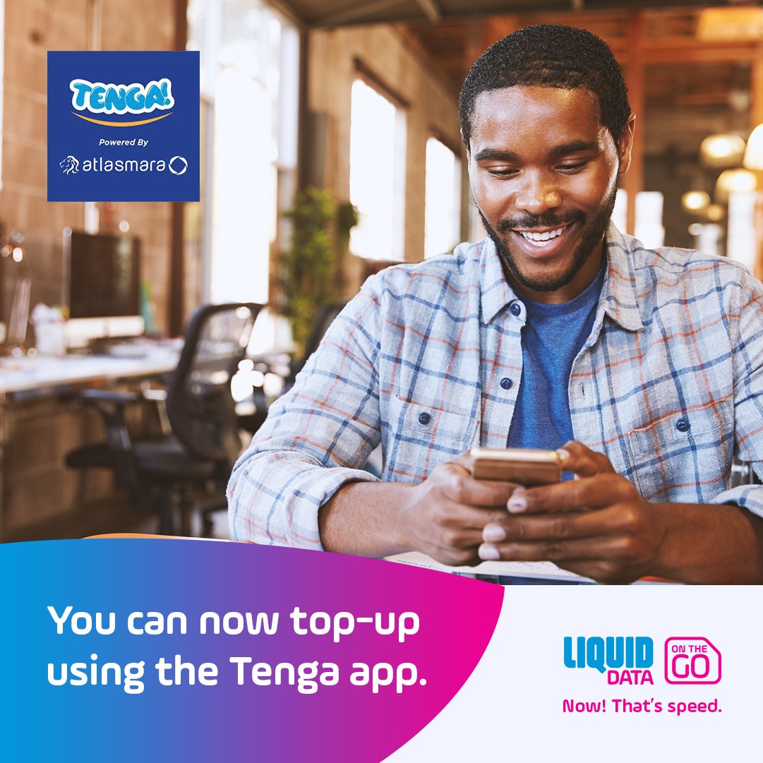 LiquidHomeZM's tweet photo. We partnered with Atlasmara to make #LiquidData top-ups easier for you! Simply Download the Tenga App today and use your account (MSISDN) number to recharge your account at your convenience.
#TengaApp #LiquidDataOnTheGo #NowThatsSpeed #LiquidTelecom #BeatTheTraffic #MondayBlues https://t.co/Esoh6efMUF