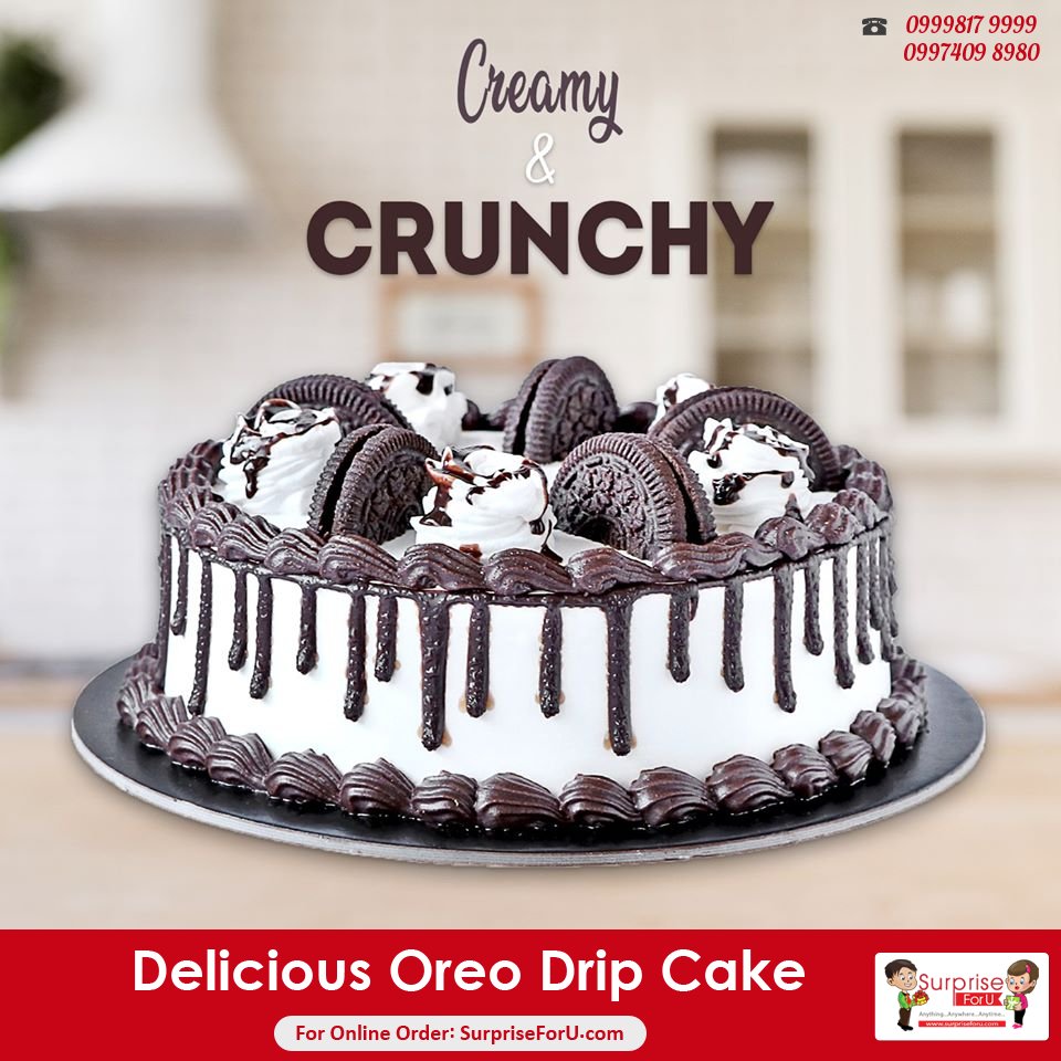 SurpriseForU's tweet photo. The oh so delicious Oreo Drip Cake ...Calling it just 'good' is such an understatement.

Order on Call: 09998179999 | 09974098980
.
.
.
#OreoCake #Ahmedabad #Surpriseforu #HomeDelivery https://t.co/80MzLCFteF