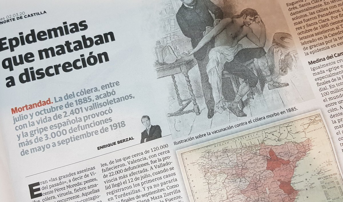 EnriqueBerzal1's tweet photo. Epidemias que mataban a discreción. El cólera, la "gripe española"... hoy, en @nortecastilla https://t.co/iKcB08xkKb