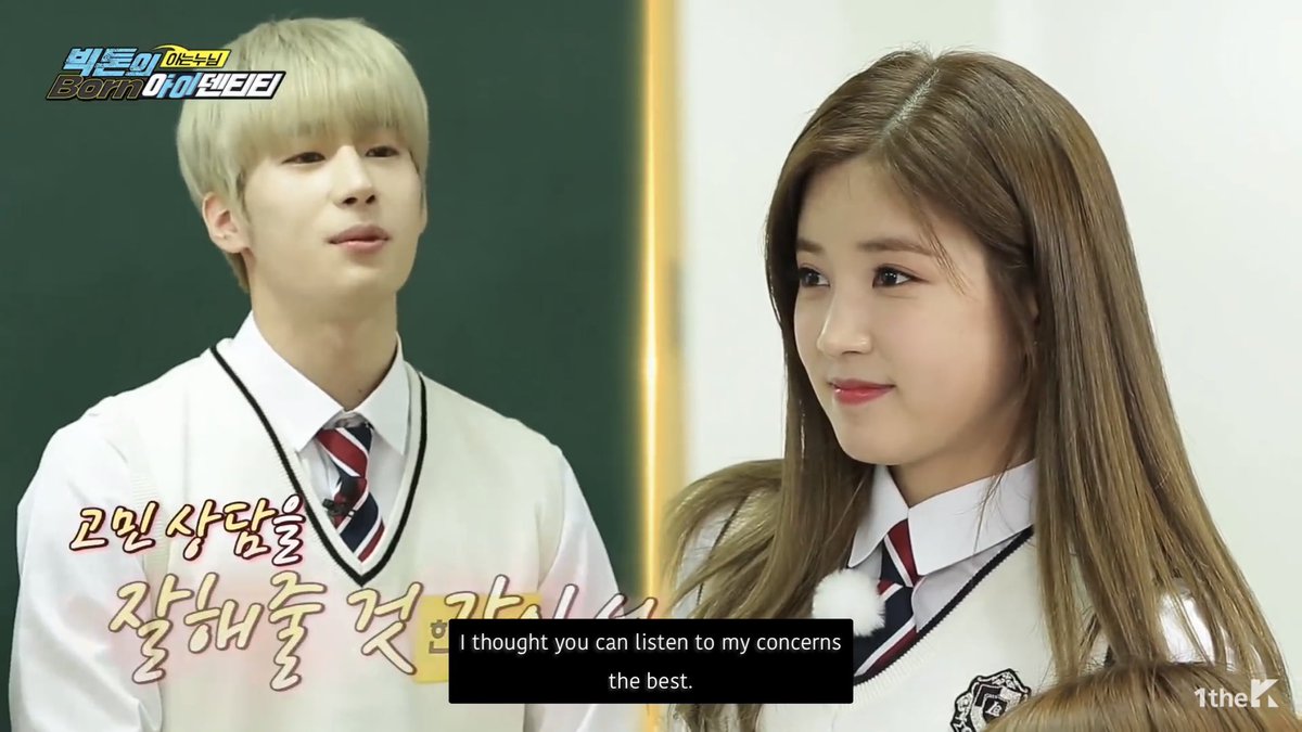 chorong encouraging victon byungchan after he dropped out of pdx101 