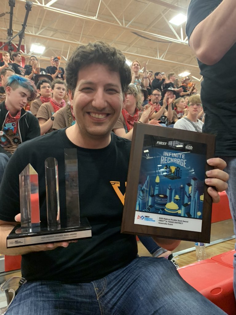 TmhsRobotics's tweet image. Such an awesome day! Mr Monroe earned a Woodie Flowers nomination, Vector team earned Highest Rookie Seed, Rookie Allstar Event award, and Faris Nasir won a 2nd day safety award.  Awesome job!