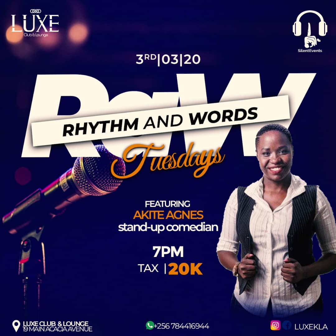 Queenlaakeli's tweet photo. Who remembers Arach from the T.V series "The hostel" ?
She'll be at @luxekla this Tuesday for #RaWTuesday alongside Kampala's top creatives and Ladu poets.
Entrance: 20k
https://t.co/wK63FX1NMH
βοΈ: 0704034858
#AriseWomanComedyJam https://t.co/PGy3WCXXFI