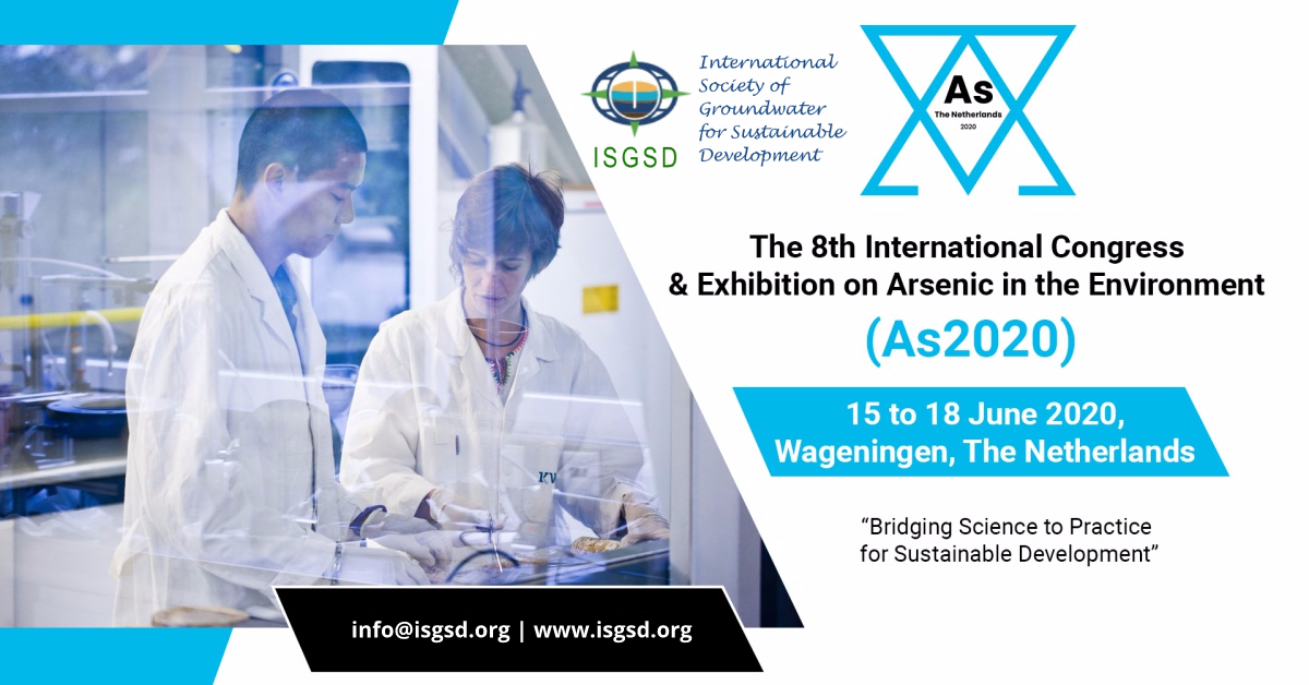 isgsdglobal's tweet photo. Arsenic in drinking water causes major health issues &amp; affects millions of people worldwide, experience the knowledge and expertise on arsenic occurrences in groundwater. Join us on 15 to 18 June 2020 in wageningen, The Netherlands.

Read More- https://t.co/YbRMJ6956n

#AS2020 https://t.co/VHSJq1BhSY