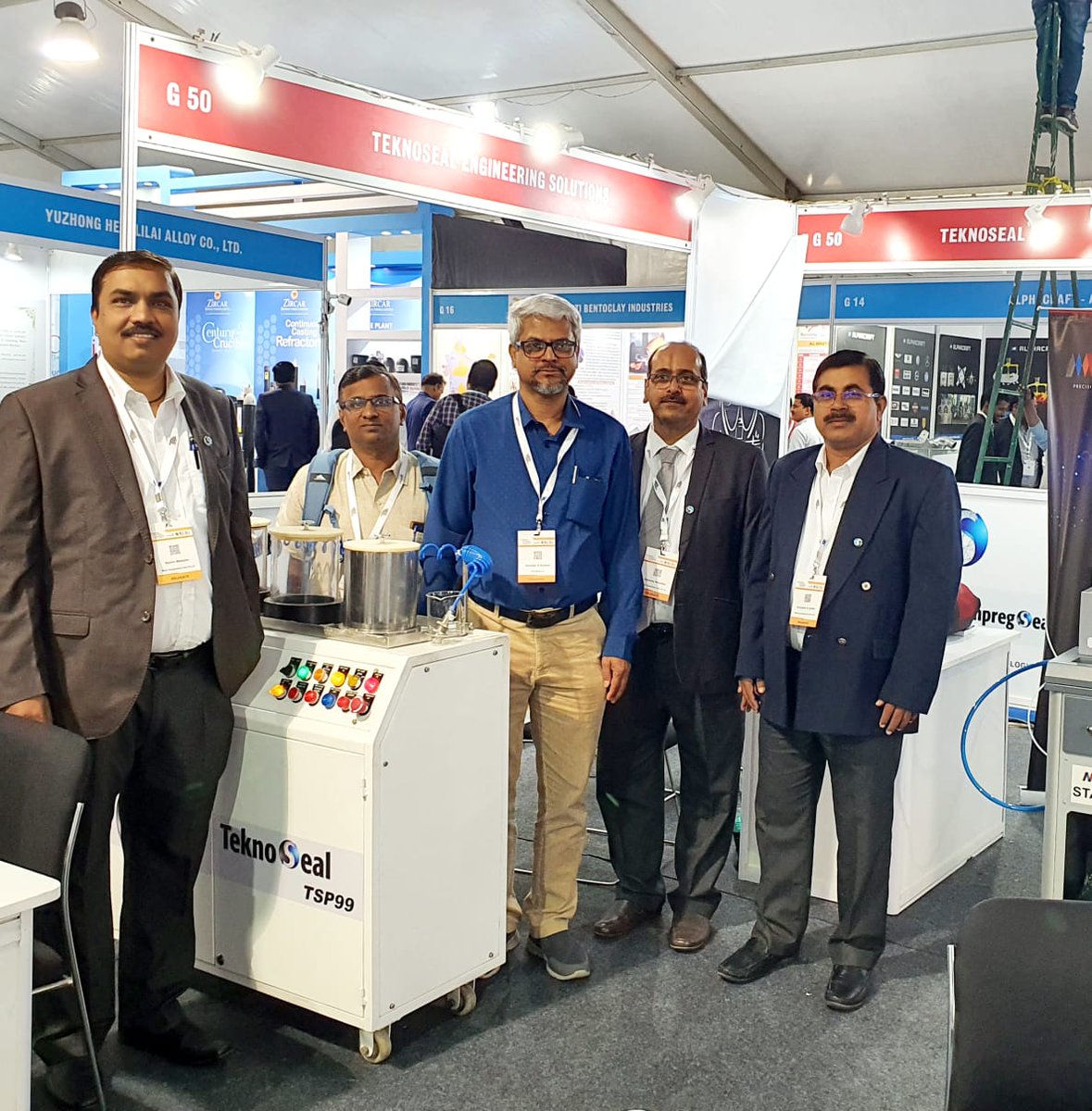 A #glimpse of #IFEXIndia2020!!!

@TataMotors team visited our stall at #IFEXIndia - 16th edition of International #Exhibition on #FoundryTechnology, #Equipment, Supplies, Services.

at #ChennaiTradeCentre, #Chennai.

teknoseal.in

#IFEX2020 #Expo #VacuumImpregnation