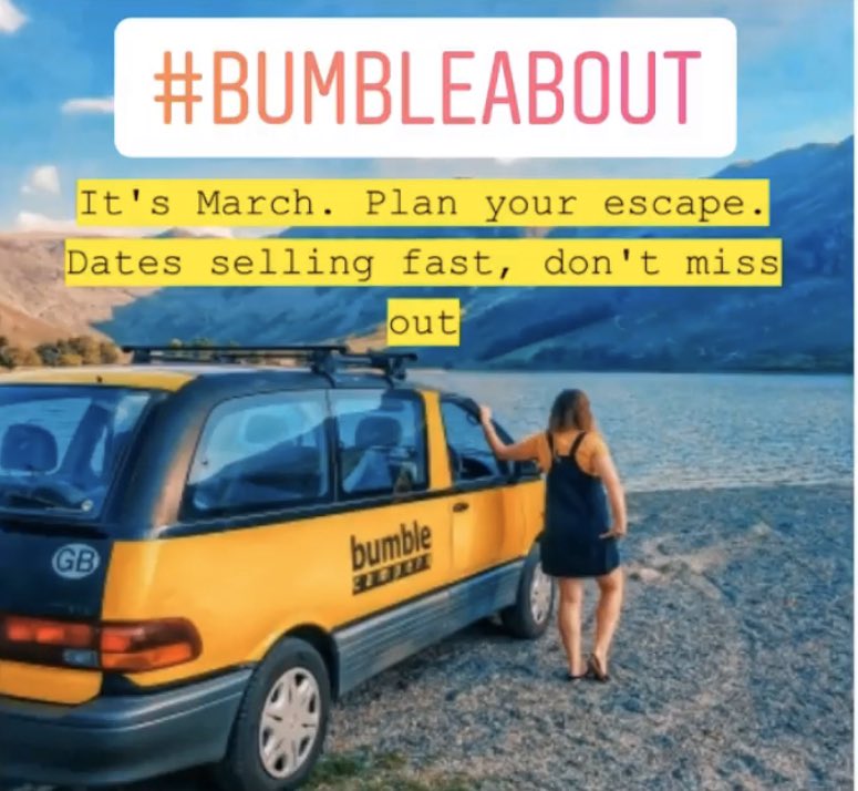 BumbleCampers's tweet photo. Itβs March. Plan your escape. Book your campervan now. Dates selling fast so donβt miss out #Bumbleabout https://t.co/uuRcLkLZeD https://t.co/xnIChDxoWr