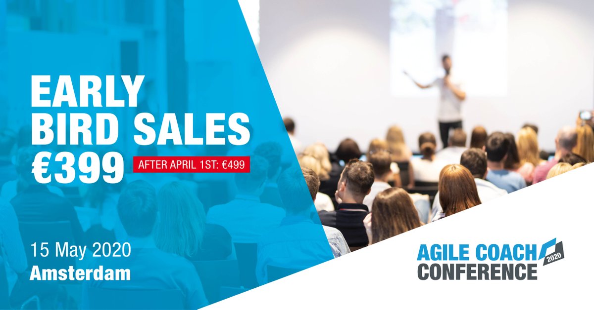 Last month to get your early bird ticket. Join us and meet your fellows, let’s build the Agile Coach profession together! hubs.ly/H0mZ-370