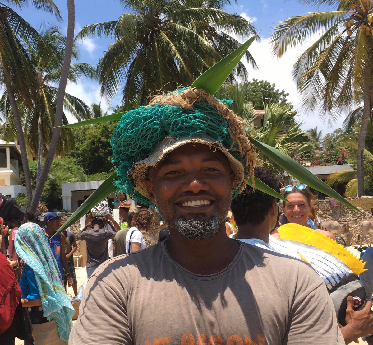 Enasoit_Kenya's tweet photo. A #MondayMantra from Lamu...What to do when the sun is beating down on you? Make a crazy hat! Here is Tusitiri's Captain, Mia Miji, having fun under the sun in Lamu this weekend with the Shela Hat Competition! And a few of our other favourite hat creations... https://t.co/KKPwp5sQRH