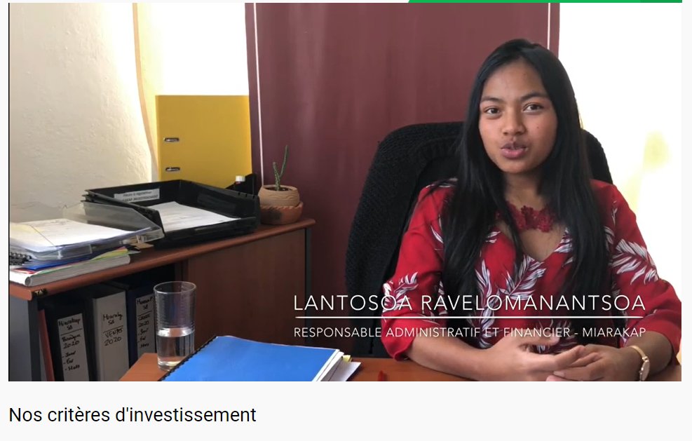 Nos critères d'investissement détaillés par notre #RAF Lantsoa Ravelomanantsoa dans cette vidéo: bit.ly/2wX1bdG
#miarakap #impactinvesting #Madagascar