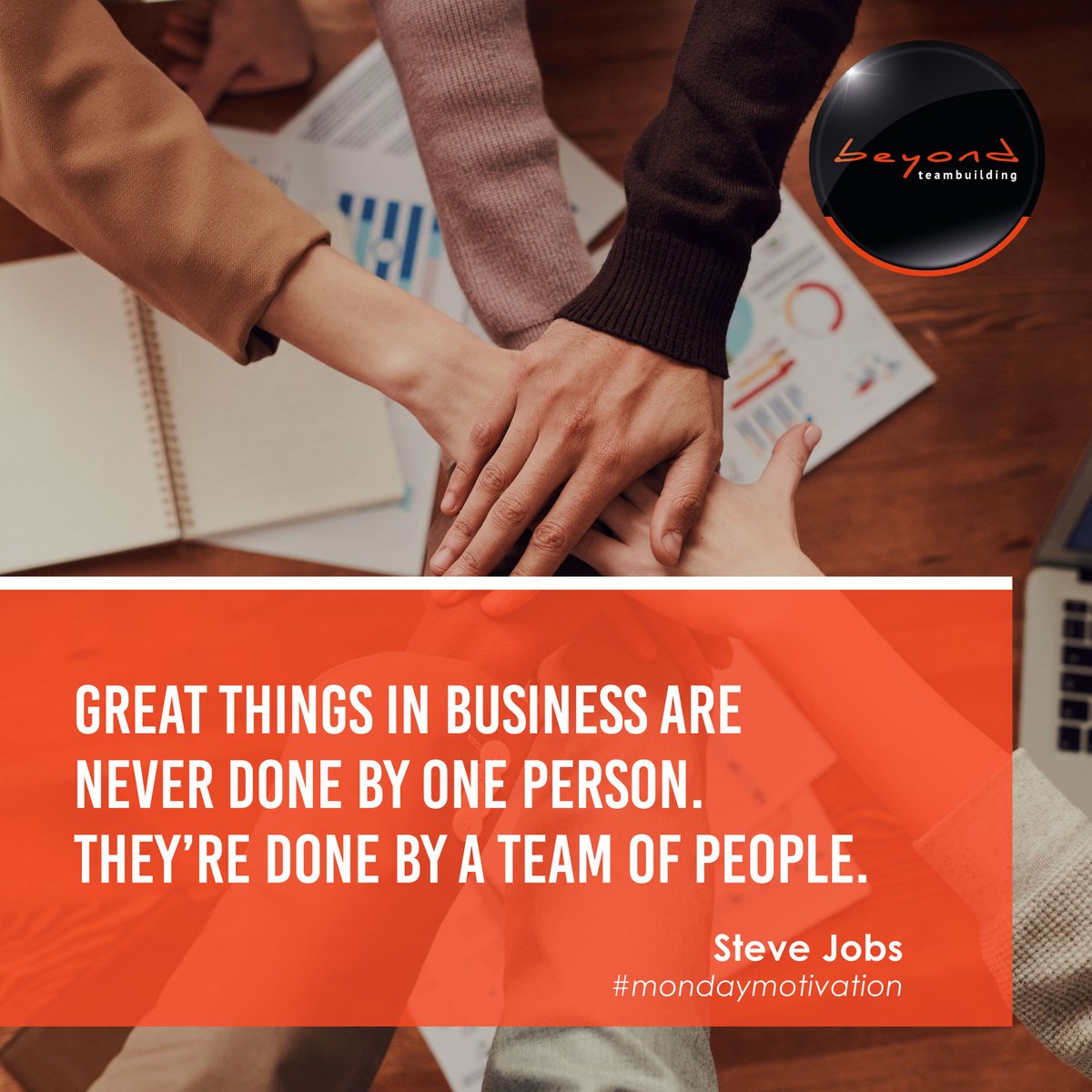 beyondteambuild's tweet photo. #mondaymotivation #BEYONDTeambuilding #HISIDEGroup #takeyourteambeyond #teambuilding #teambuild #teamspirit #goteam https://t.co/u01yjHYPnf