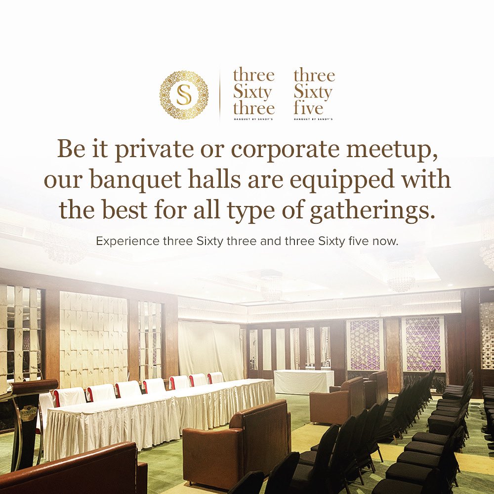 SANDYSTOWER's tweet photo. Organise your meetings in style. Experience the new banquet halls by #hotelsandystower,  “three Sixty three” and “three Sixty five” that grows parallel to your club requirements. This is a place that dances to your needs. Book Now. 
.
.
.

#odisha #odishagram #odishatourism https://t.co/4yhIu0aSr9