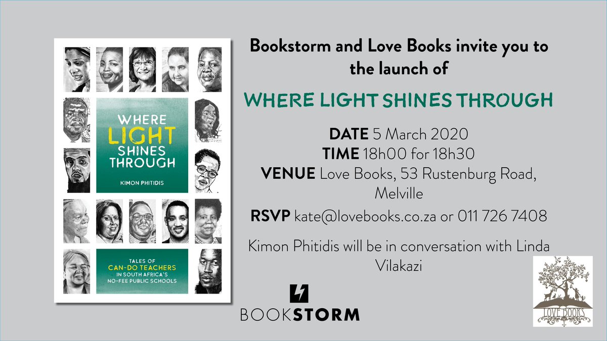 kimonphitidis's tweet photo. Join the conversation about the power of #candoteachers to change the world. This book turns our gaze momentarily away from public officials who are in power towards those who are in service. Thur 5 March. RSVP to @LoveBooksJozi  @BookstormZA @DBE_SA https://t.co/aqNm5SlY8O