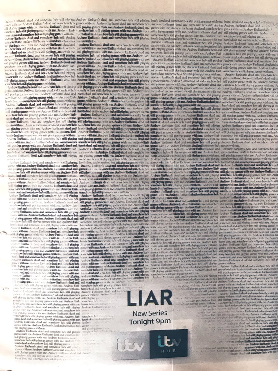 MailMetroMedia's tweet photo. A very haunting start to Monday (sounds fitting) with this @MetroUKNews cover wrap from @itvmedia to promote the new series of #Liar!
@JoFroggatt @ioangruffudd https://t.co/B7j3VBNnZa