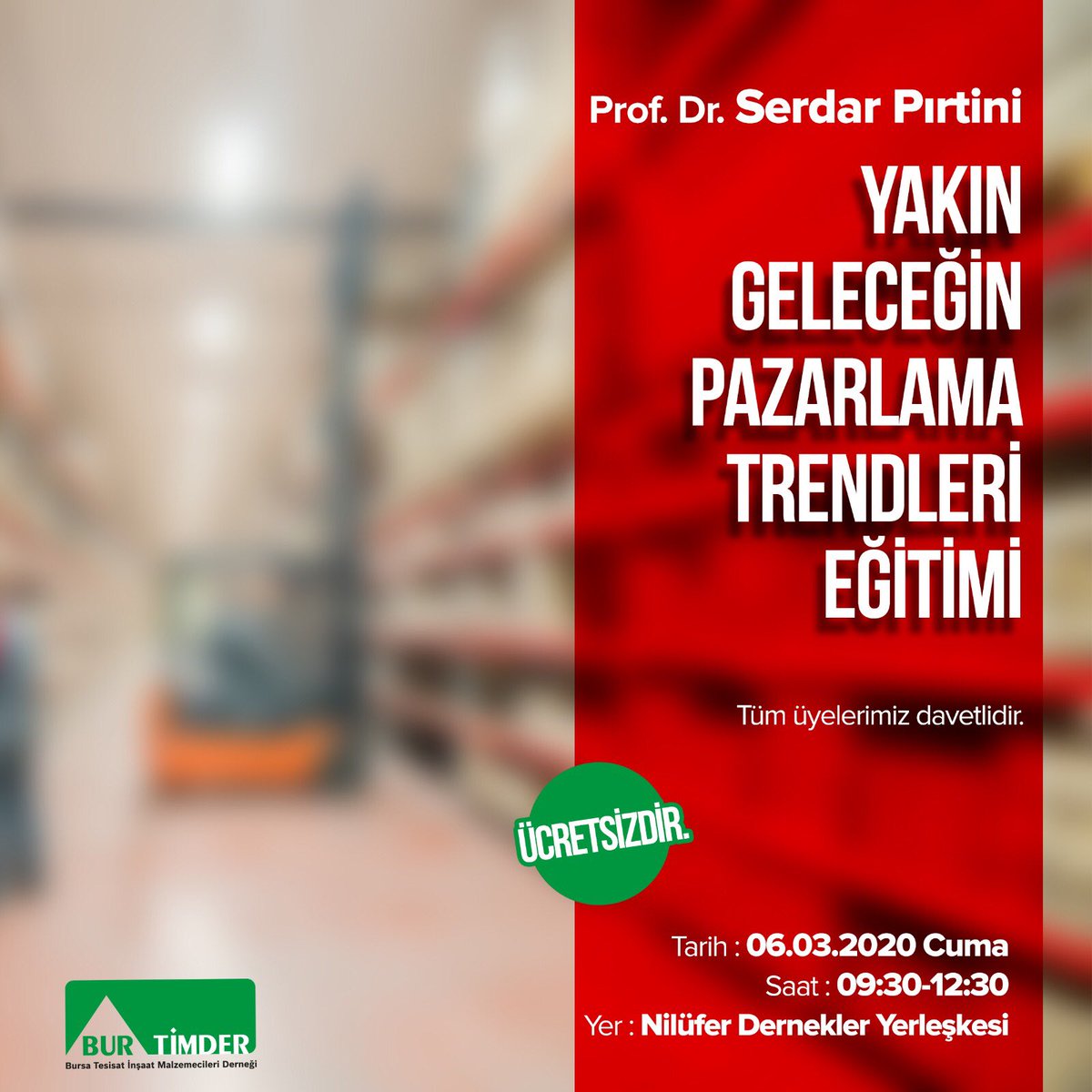 burtimder's tweet photo. Prof. Dr. Serdar Pırtini ile gerçekleşecek olan eğimimize tüm üyelerimiz davetlidir. 
Eğitimimiz ÜCRETSİZDİR❗️
.
.
#burtimder #burtimdergi #bursa https://t.co/G1CJzrfHld