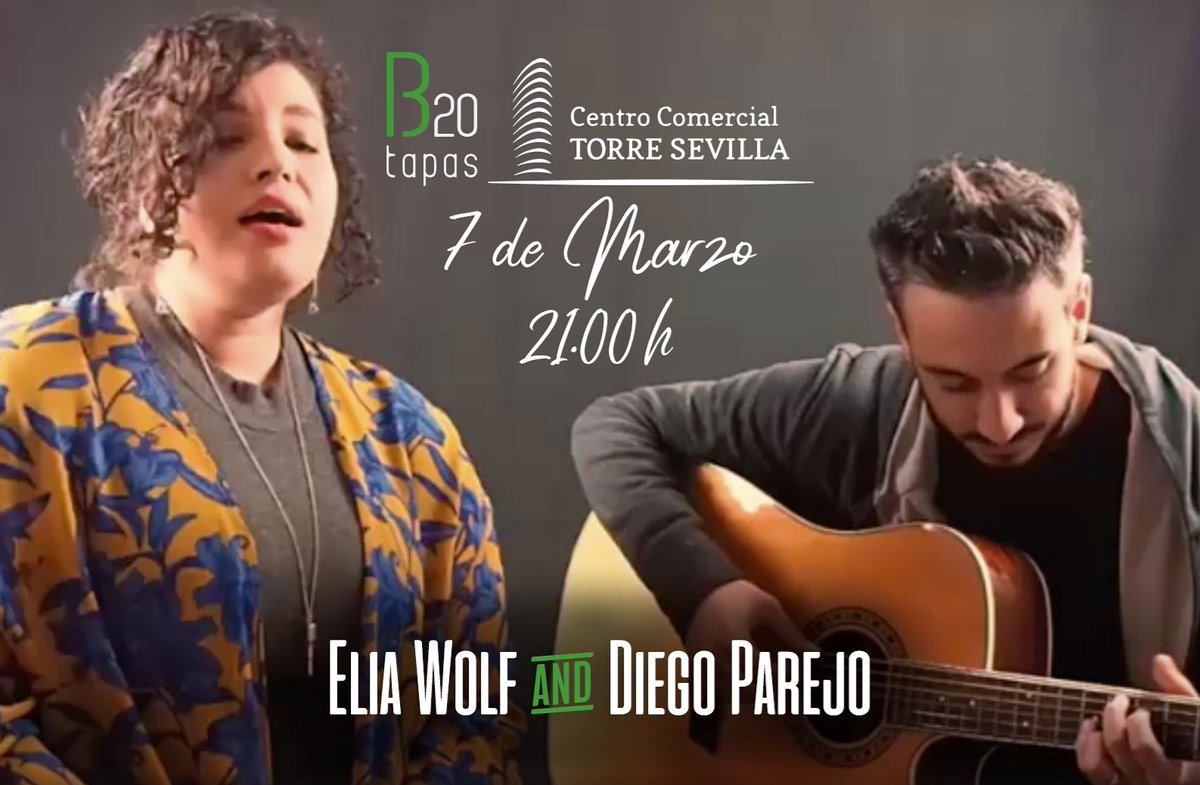 El próximo sábado 7 de Marzo, a partir de las 21:00h para tapear con un ambiente especial y disfrutar de música en directo. 😊

Estaremos en el restaurante  <a href="/barajas20tapas/">Barajas 20Tapas</a> del <a href="/CCTorreSevilla/">CC TORRE SEVILLA</a>
Os esperamos!! :) 

#Musicaendirecto #LiveMusic #ConciertoSevilla #Sevilla