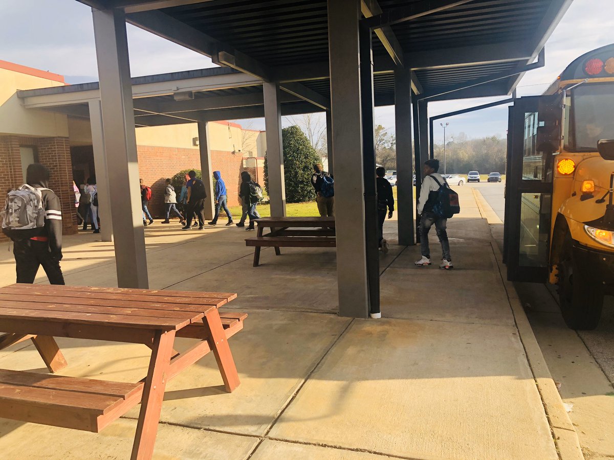 Veterans Memorial Middle School 
Very safe unloading and positive environment!
#ncssbethebest