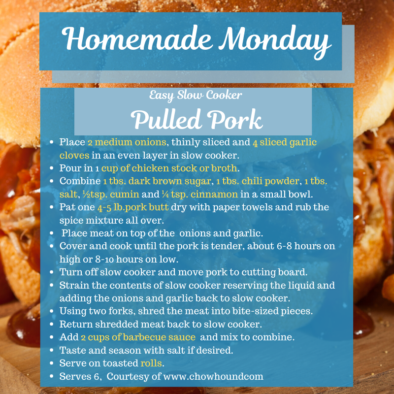 AdamsMarkets's tweet photo. Happy #HomemadeMonday everyone! ๐ฉโ๐ณ
What's better than a meal you can pop in the slow cooker?
How about one that results in tender, melt in your mouth pork? ๐
#LoveMeACrockpotRecipe #DontForgetToToastYourBuns #MondayNightMeals https://t.co/3jk5zPvHlS