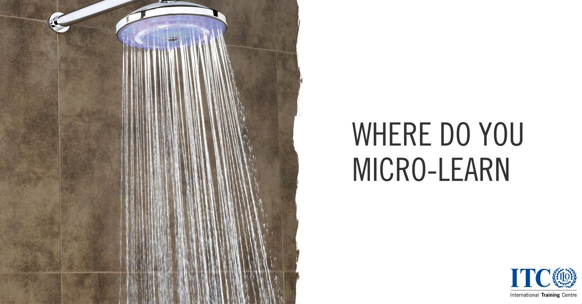 ITCILO's tweet photo. ❌“Micro-learning is not happening under the shower”
  👉“Micro-learning needs to be designed.”
#ITCILO online lab on 4 May unveils all the dimensions needed to desig #eLearning, including #mobilelearning: https://t.co/ZcAIcHtARH https://t.co/72GdtELmmx