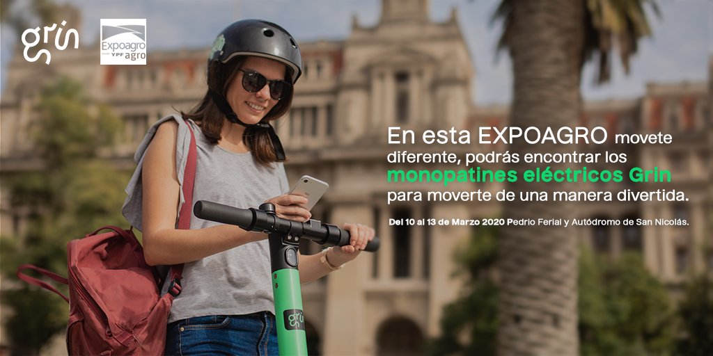 ¡Movete de una manera eficiente y divertida! <a href="/Expoagrocom/">Expoagro</a> #VOYENGRIN